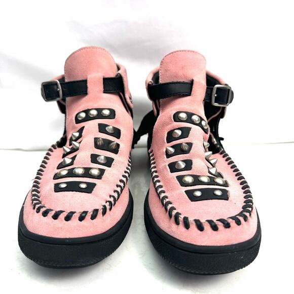 Coach Roccasin Pink Suede Fringe Sneakers Shoes Size 7 - Picture 2 of 11